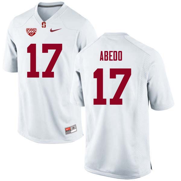 Men Stanford Cardinal #17 Paulson Abedo College Football Jerseys Sale-White